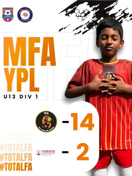 A goal fest for our U13 team, securing a 14-2 victory in the MFA YPL Division 1.