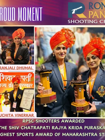 We are incredibly proud of our shooters Pranjali Dhumal and Ruchita Vinerkar for being honored with the Shiv Chhatrapati Rajya Krida Puraskar, the highest sports award of Maharashtra State. Their dedication is an inspiration.