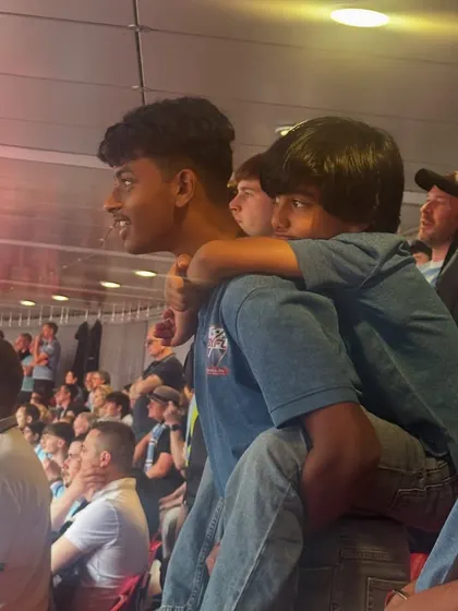 Another angle of the heartwarming moment between Deepith and Atharva at the FA Cup match.