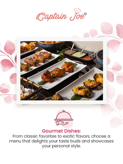 From classic favorites to exotic flavors, I help you choose a menu of gourmet dishes that delights your taste buds and showcases your personal style.