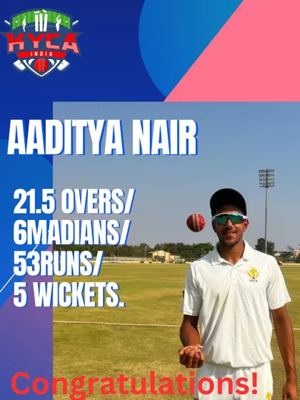 Another fifer for the collection. Aaditya Nair delivered an exceptional spell of 5/53 against Kerala in the U-23 South Zone tournament.