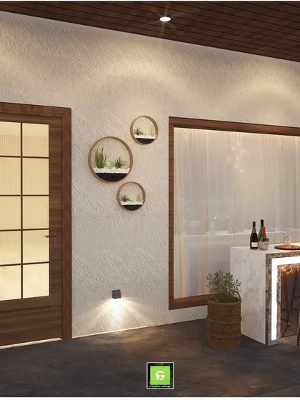 Part of the same 3D terrace design, this view shows an integrated bar area. My designs often include multi-functional zones for dining, lounging, and entertaining.