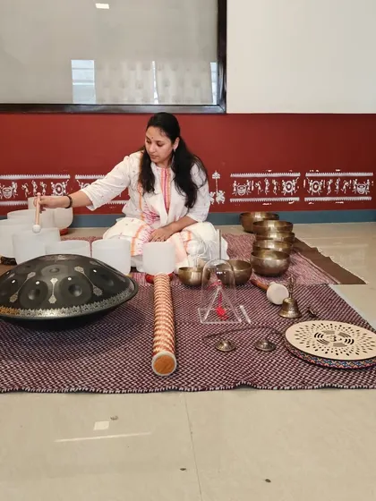 Another student from our March batch, now a certified sound meditation facilitator. It is a joy to see them ready to share the healing vibrations with others.
