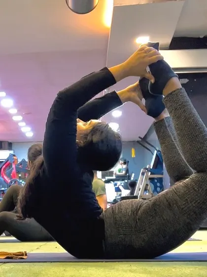 This was me doing a full bow pose (Purna Dhanurasana) after two years. It's not about glorifying the pose, but celebrating the comeback from procrastination and self-doubt. Your mat is a safe space to work through mental blocks, not just physical ones.