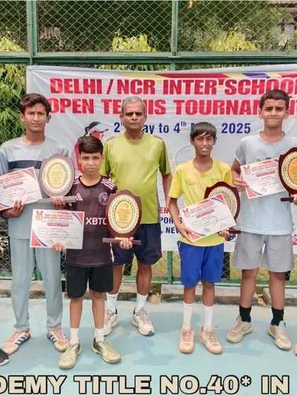 Results speak for themselves. Here is our team of champions after a successful run at the Delhi/NCR Inter-School Open Tennis Tournament. We train players to compete and win at every level.