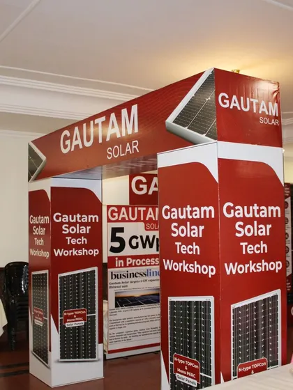 The entrance to our Tech Workshop in Kottayam, where we welcomed EPCs and System Integrators to learn about our advanced solar solutions.