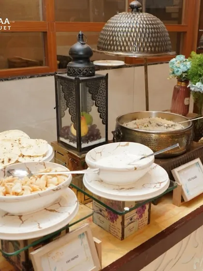 Where elegance meets flavour. A beautiful food display at Tiaraa Banquet, showcasing our commitment to presentation and quality.