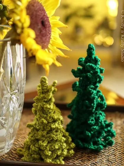 Getting into the next lot of festivities, slowly. My little crochet trees are the first sign of Christmas in my home.