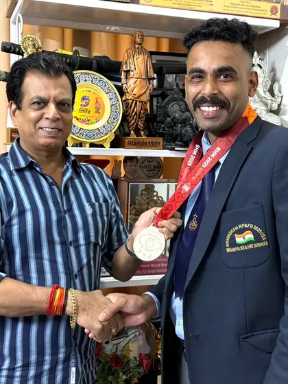 Players from the CRPF Karate team visited my office to seek blessings after their gold medal-winning performance at the World Police & Fire Games. I am always here to guide and congratulate our athletes.