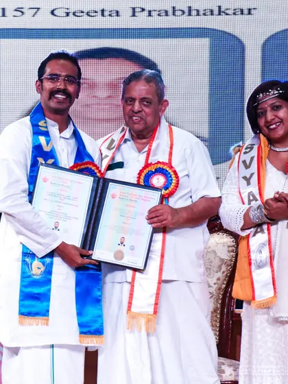 Photos from my M.Sc. in Yoga convocation at S-VYASA. Receiving the degree from Guruji himself was the culmination of years of dedicated study and practice.
