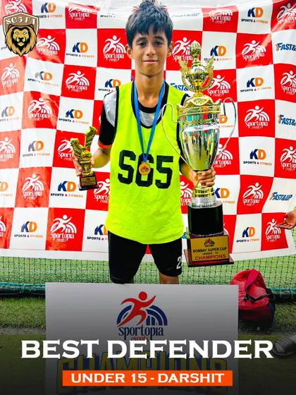 Darshit, recognized as the Best Defender for the Under 15s at the Bombay Super Championship. We build our teams from a strong defensive base.