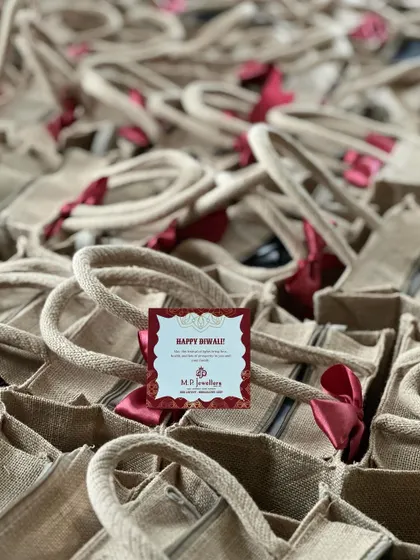 The eco-friendly and reusable jute bags are a popular choice for corporate gifting, offering both style and sustainability.