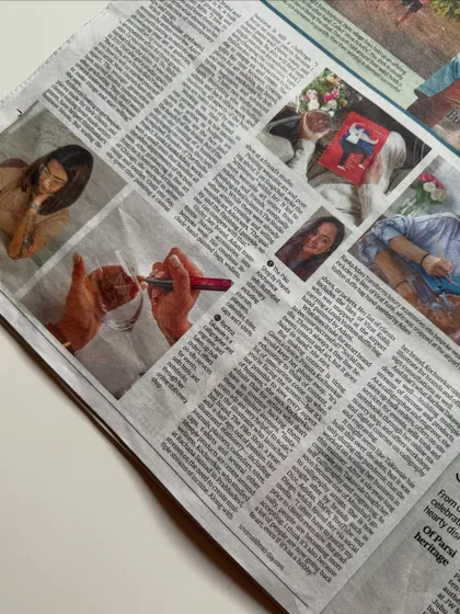 My first time being featured in a print newspaper, the Sunday Midday. Seeing my work and my story in print was a surreal and incredibly proud moment after eight years of hard work.