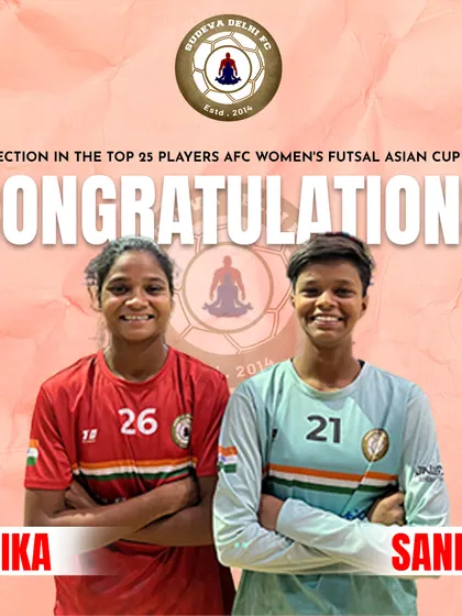 Two of our girls, Debika and Sandhya, have been selected among the top 25 players for the first ever AFC Women's Futsal Asian Cup camp. We are pioneering pathways for our players in every format of the game.