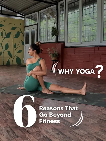 Why practice yoga? This image highlights six key reasons that go beyond just fitness, from reducing stress and improving sleep to increasing self-awareness. It's a holistic practice for your overall well-being.