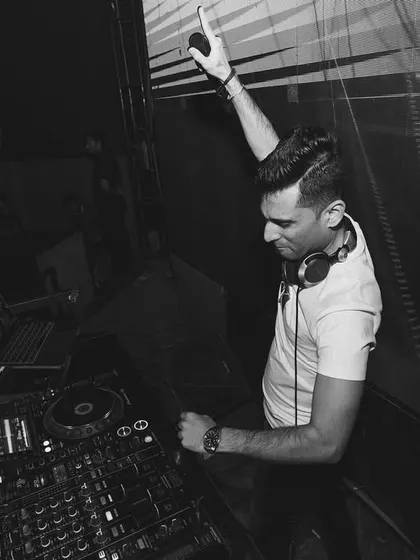A classic black and white shot from my set at Elrow Pune. Sometimes a simple, powerful pose captures the focus and control required behind the decks.