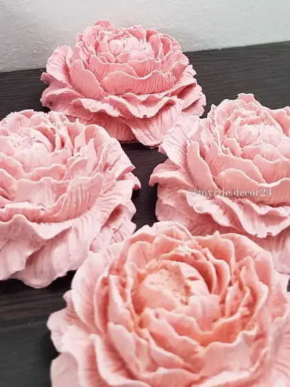 We made these peachy-pink Peony aroma diffusers for a custom order. We love working with clients to create pieces in their perfect shade.