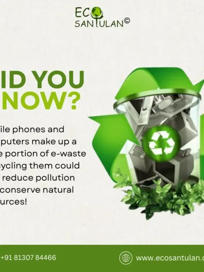 Did you know mobile phones and computers make up a large portion of e-waste? Recycling them helps reduce pollution and conserve natural resources.