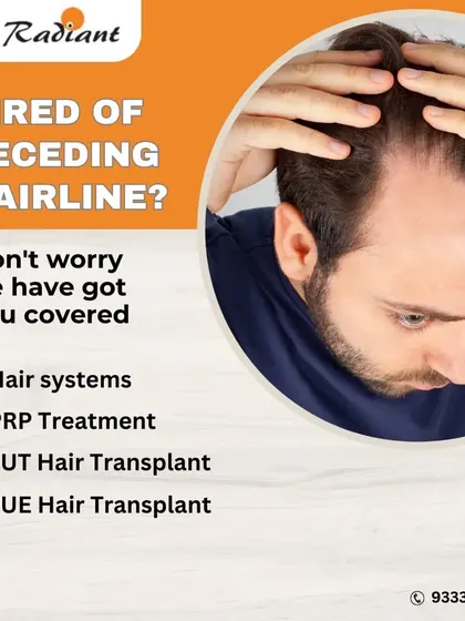 Whether you have a receding hairline or general thinning, I have you covered. We offer a full range of solutions, from PRP and hair systems to advanced FUE and FUT transplants.