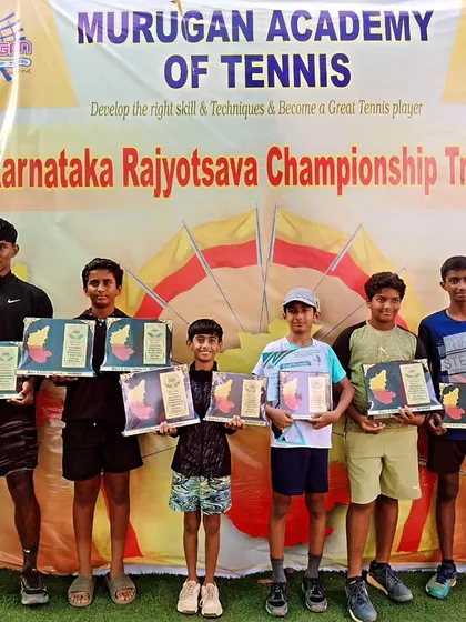 The winners of our Karnataka Rajyotsava Championship Trophy 2024. We host culturally themed tournaments that celebrate local heritage while providing a competitive platform for players of all ages.