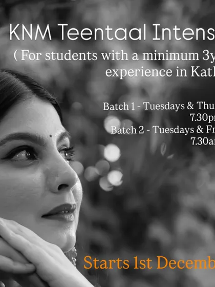 This is for the dedicated student ready to deepen their practice. My KNM Teentaal Intensive is designed for dancers with at least three years of training, focusing on the intricate details of this foundational 16-beat cycle.