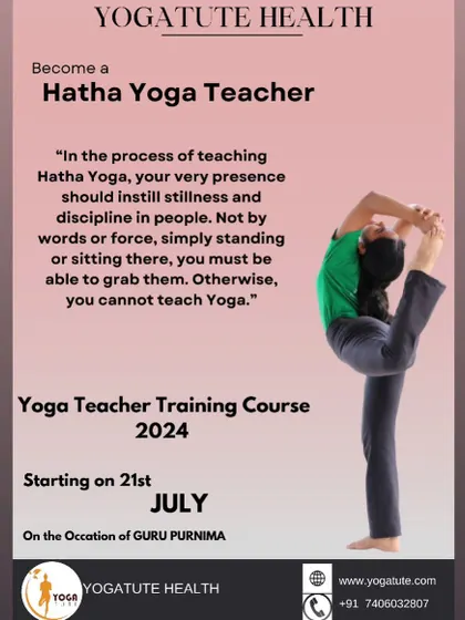 An announcement for our 2024 Yoga Teacher Training Course, starting on the auspicious occasion of Guru Purnima. Step onto the mat and into your power.