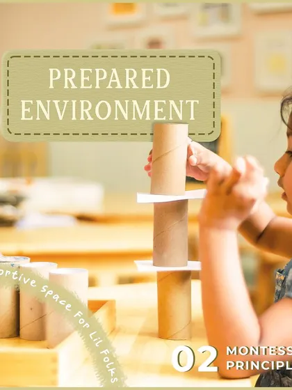 The prepared environment is calm and structured. This orderliness helps promote a sense of calm and focus, allowing children to concentrate deeply on their work.