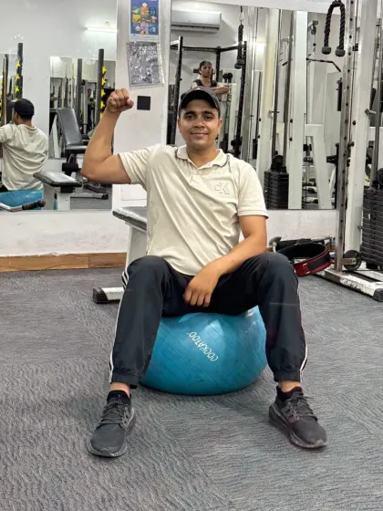 Another pose on the stability ball.