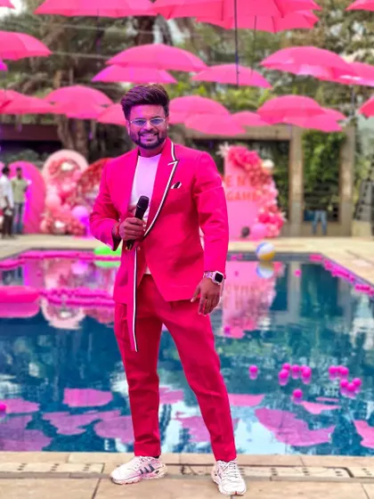 Pink is the new perfect. My version of a "Ken" outfit for a Barbie-themed party.