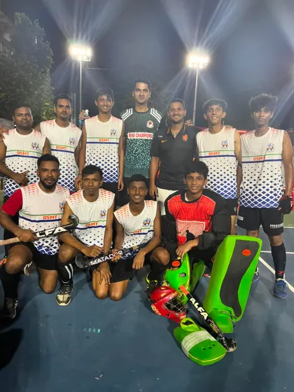 Our Desmond’s Sports Hockey Team after their first match together at the Bandra Gymkhana Rink Hockey Tournament. Well done, boys.
