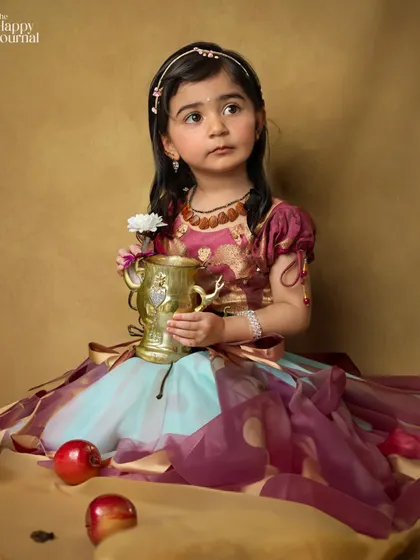 A duplicate of image 147, this artistic portrait captures a girl in a fantasy-like setting, looking thoughtful and serene.