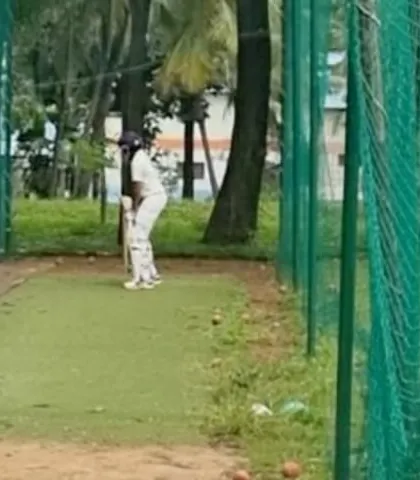 Another view of training in the nets. The repetition and muscle memory built here are what translate to performance in a match.