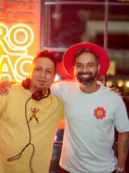 Another shot with my friend and fellow DJ. The support within the music community for projects like Afrodisiac is incredible.