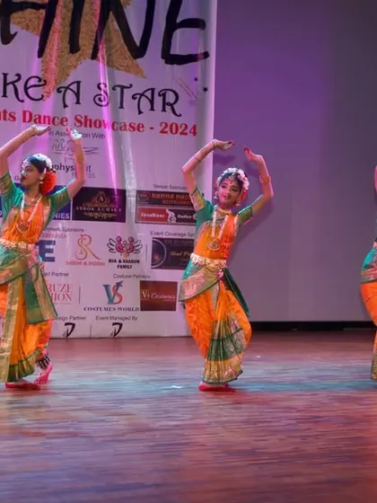 The elegance of arm movements in this Kuchipudi performance.