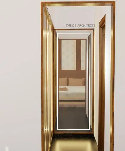 A duplicate of ID 60, offering the same perspective of the bedroom's entryway and walk-in closet. This helps in visualizing the journey into the personal space.