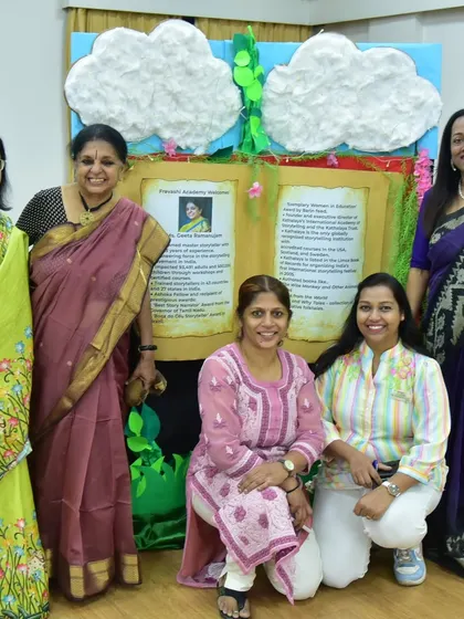 Posing with the wonderful coordinating team at the Fravashi Academy in Nashik. Their dedication to art integration in education is truly inspiring.