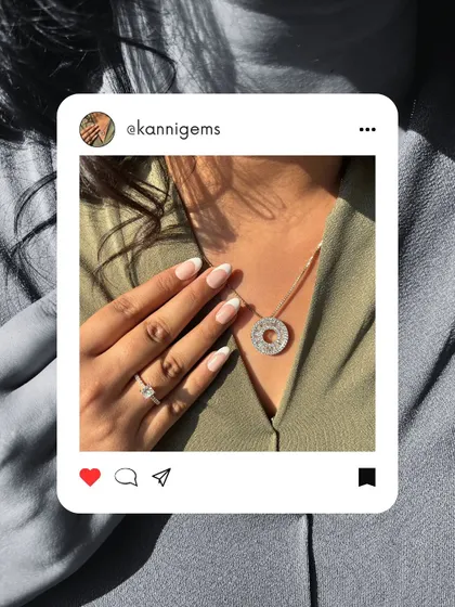 A closer look at the diamond pendant and solitaire ring, showing how they capture the essence of grace and everyday sophistication. Let your jewellery speak volumes without saying a word.