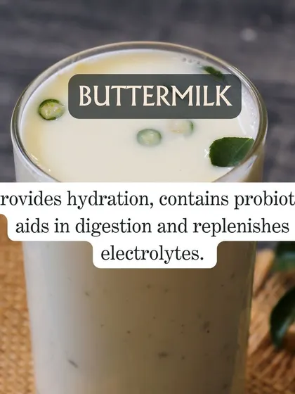 Buttermilk is a traditional cooling drink for a reason. It provides hydration, contains beneficial probiotics for digestion, and helps replenish electrolytes lost through sweat. (Duplicate images 37 removed).