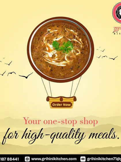 My kitchen is your one-stop shop for high-quality, home-style meals. This graphic shows my food taking you on a journey of taste.