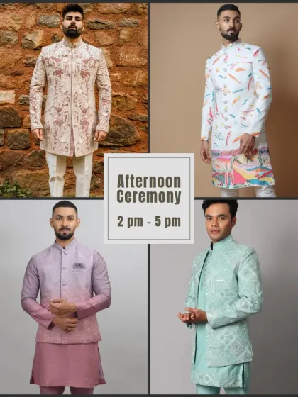 Afternoon ceremony (2-5 pm)? Opt for light jewel tones and florals. This guide helps you match your look to the moment.
