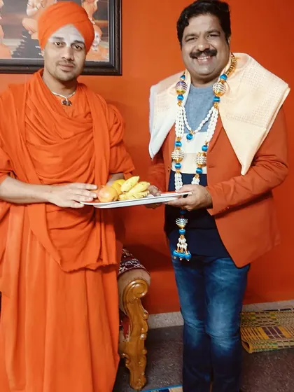 Being blessed by a swami-ji during a program in Chamarajanagar. I am always grateful for these moments.