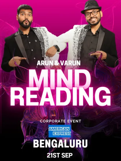 We were honored to perform a mind reading show for the brilliant minds at American Express in Bengaluru. High profile corporate events like these are a testament to the trust that leading companies place in us to entertain and inspire their teams.