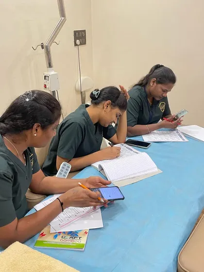 A different angle showing the staff's concentration during our workshop. Investing in staff training is investing in client satisfaction and business growth.