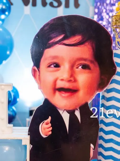 Another example of a fun, personalized cutout for a Boss Baby party.