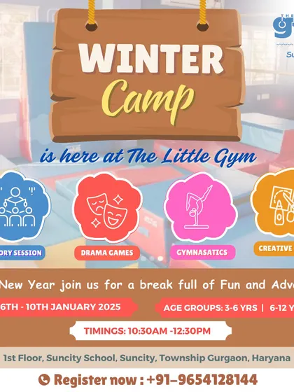 When the weather gets cooler, the fun heats up at our Winter Camp. This event poster shows the wide range of activities we plan, including story sessions, drama games, gymnastics, and creative crafts, ensuring a well-rounded and adventurous break for your child.