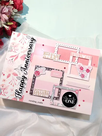The cover of a large A4 scrapbook for a 25th wedding anniversary.