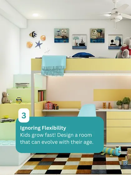 Kids grow fast, so it's important to design a room that can evolve with them. This bunk bed with an integrated desk is a flexible solution that works for both play and study.
