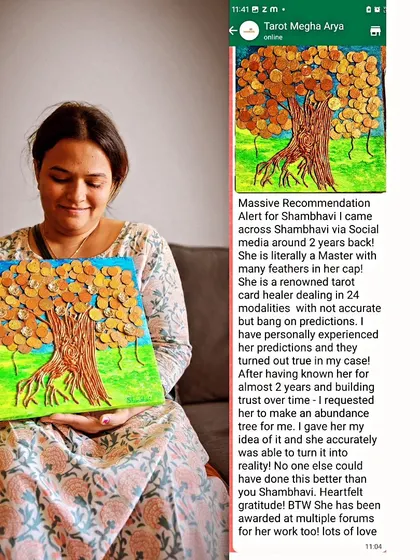 A client's trust is everything. This recommendation speaks to the journey of building that trust over time, culminating in a request for a personalized Vaastu remedy like this Abundance Tree.