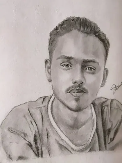 A signed portrait sketch. Every piece I create is an original, hand-drawn artwork.