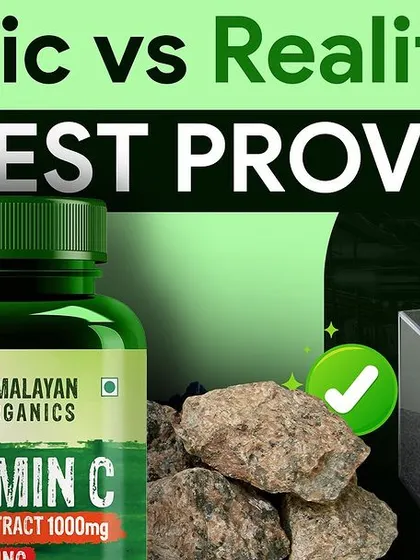 Himalayan Organics Vitamin C: Lab Test Proven. A promotional image for my lab test video showing the discrepancy between claimed organic quality and the reality of heavy metal contamination.